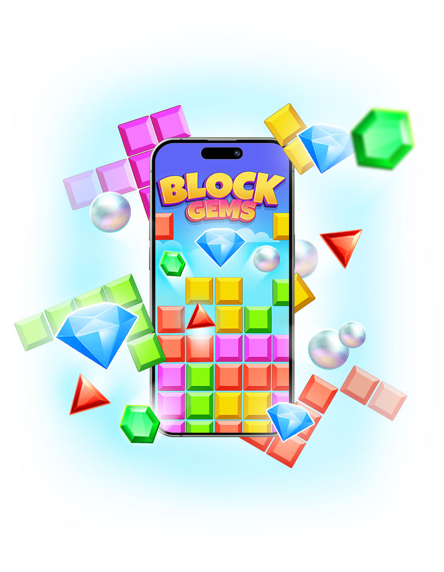 Block gems mobile device